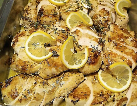 Baked Chicken Breast with Lemon & Thyme
