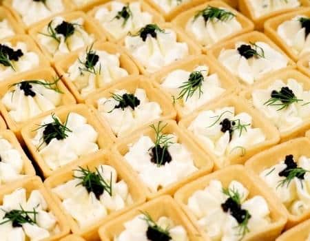 Caviar Cream Cheese Tart