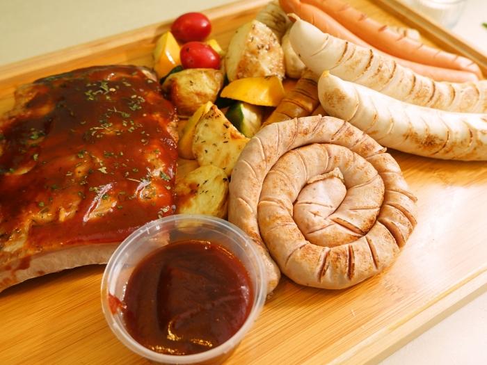 Meat Lover Platter- Roasted Baby Pork Ribs and Sausage