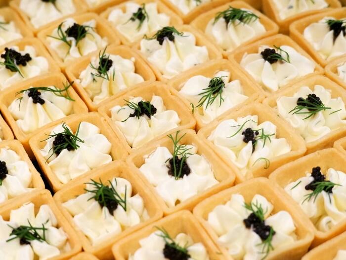 Caviar Cream Cheese Tart