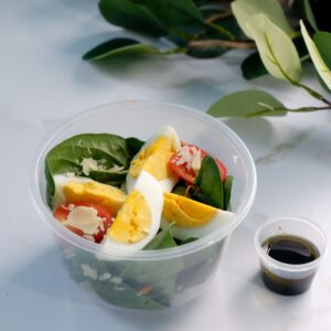 Boiled Egg & Spinach Salad Cup(V)