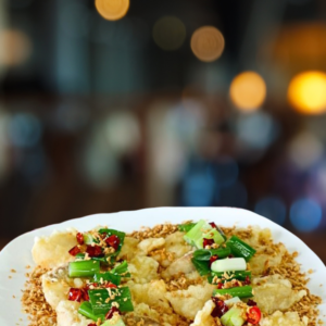 Stir-fried Garoupa Fillet in Typhoon Shelter Style