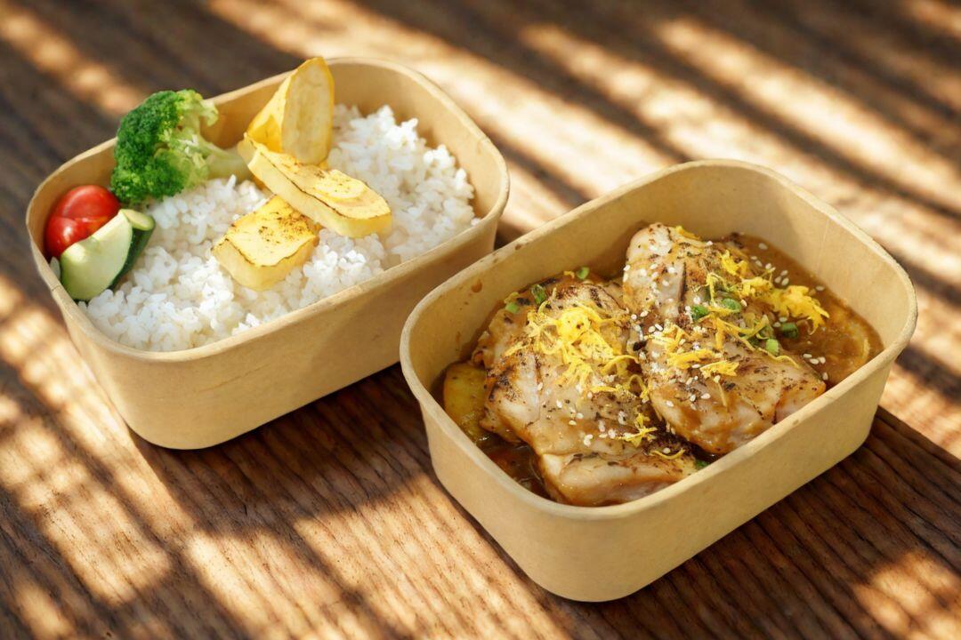 Japanese Style Chicken Curry Rice with Tamagoyaki