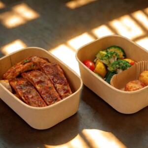 BE14. BBQ Baby Ribs & Roasted Potato, with Deep Fried Mozzarella
