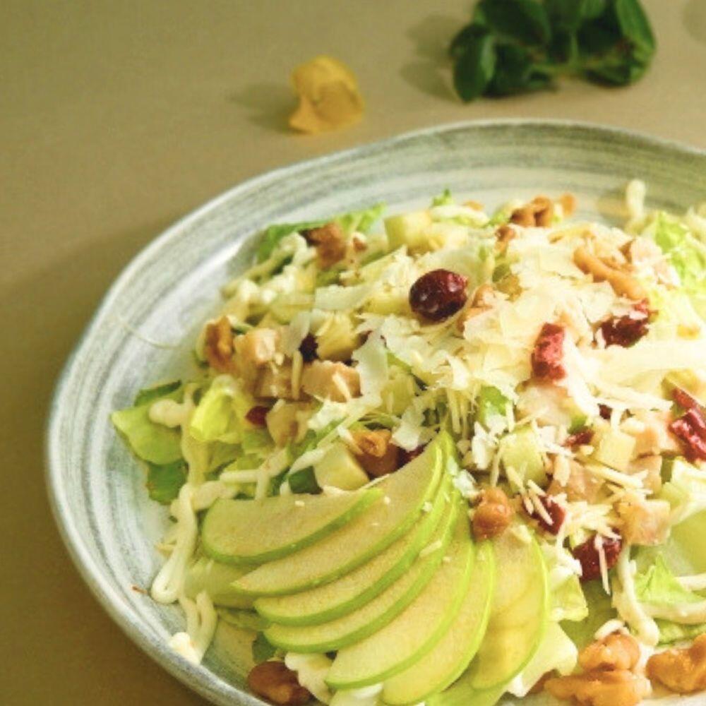 Chicken, Apple, Walnut & Cranberry Romaine Salad