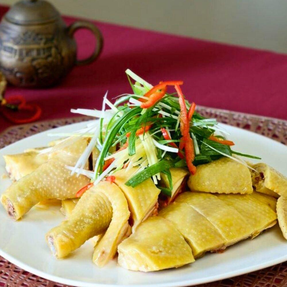 Steamed Chicken with Ginger and Scallion