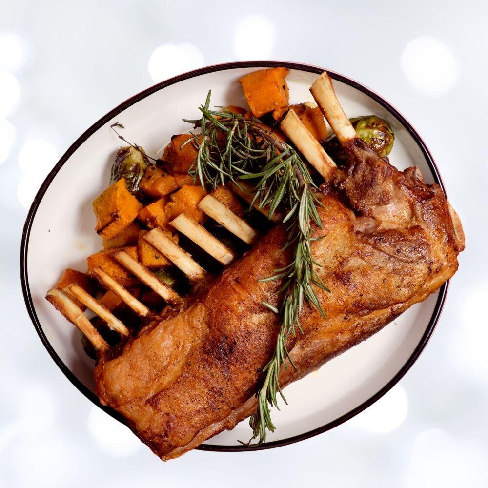 Roasted Rack of Lamb with Rosemary Sauce