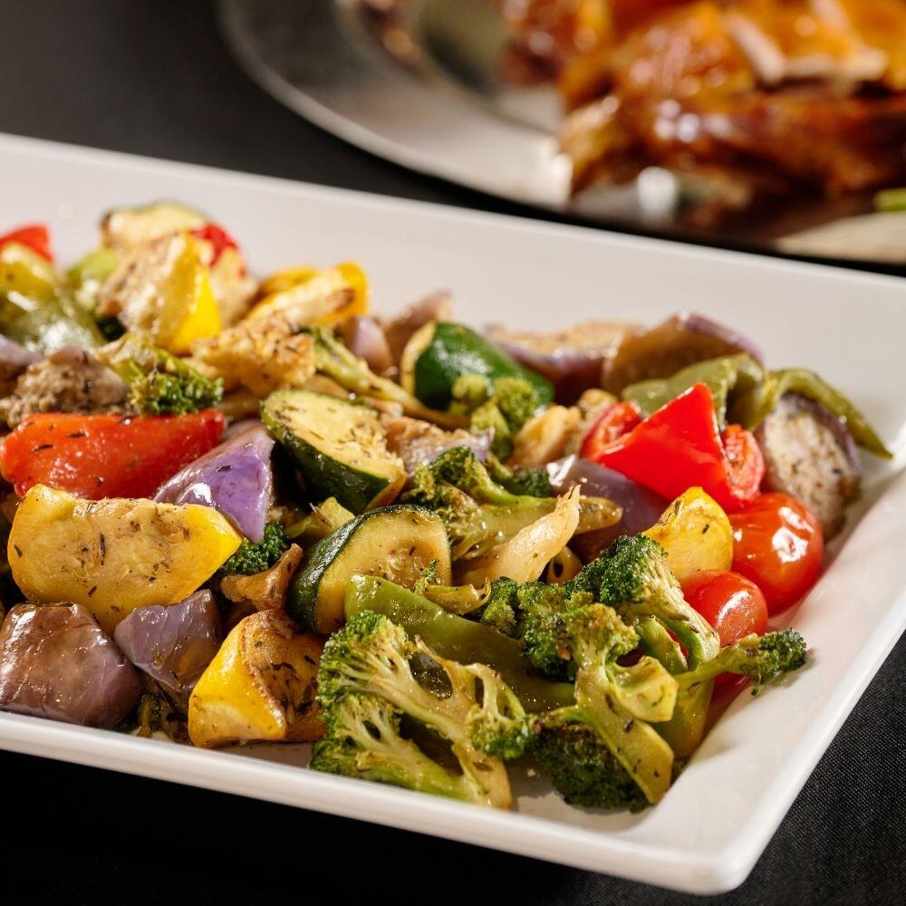 Grilled Mixed Vegetables (Broccoli, Cauliflower, Eggplant, Zucchini, Bell Pepper, Cherry Tomato)