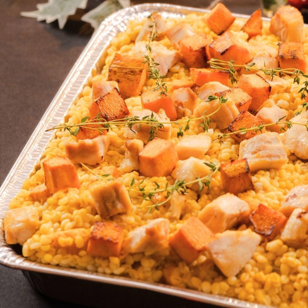 Roasted Pumpkin & Chicken Barley Risotto