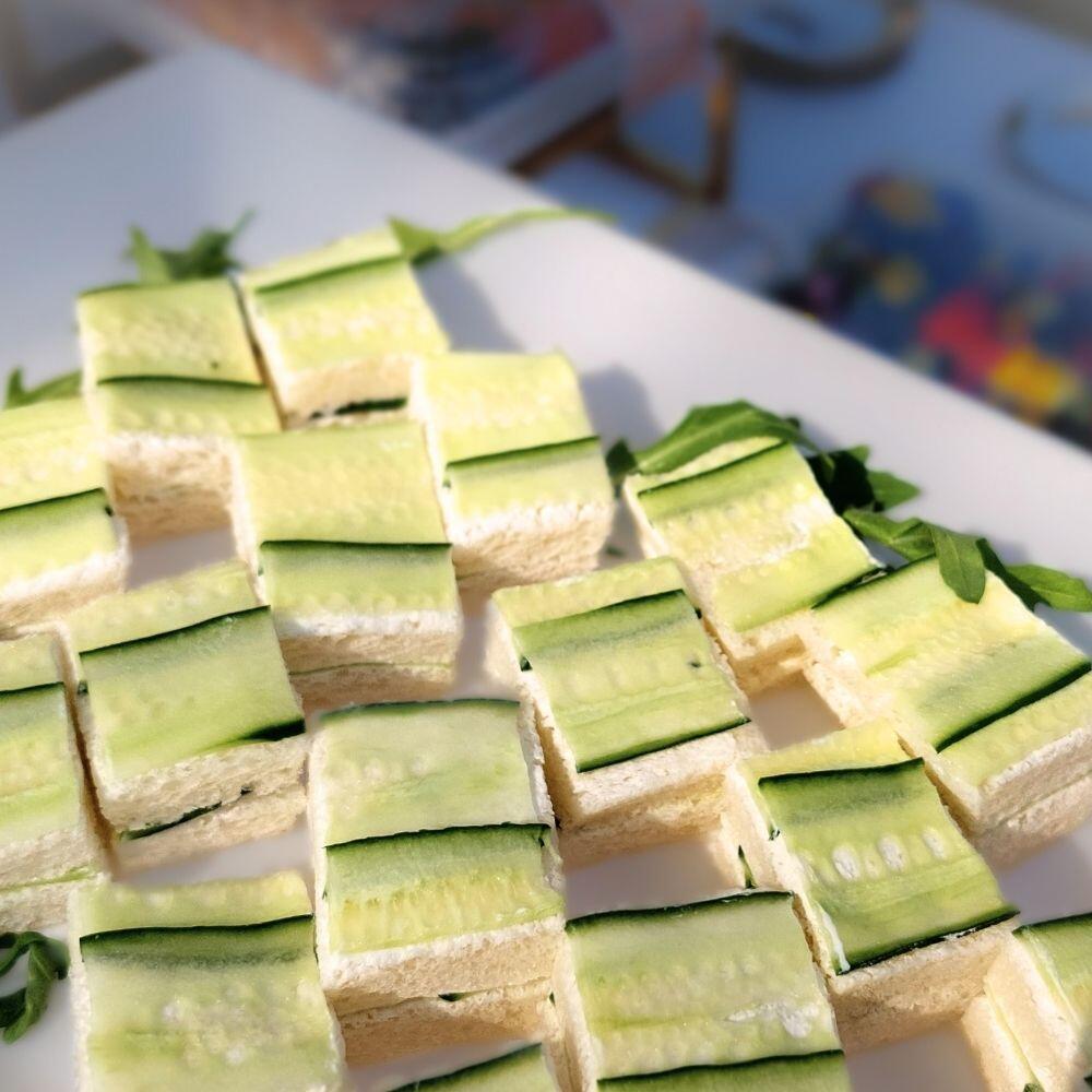 Mini Cucumber & Cream Cheese Sandwich