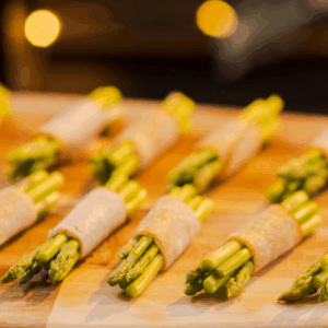 火雞火腿露筍卷